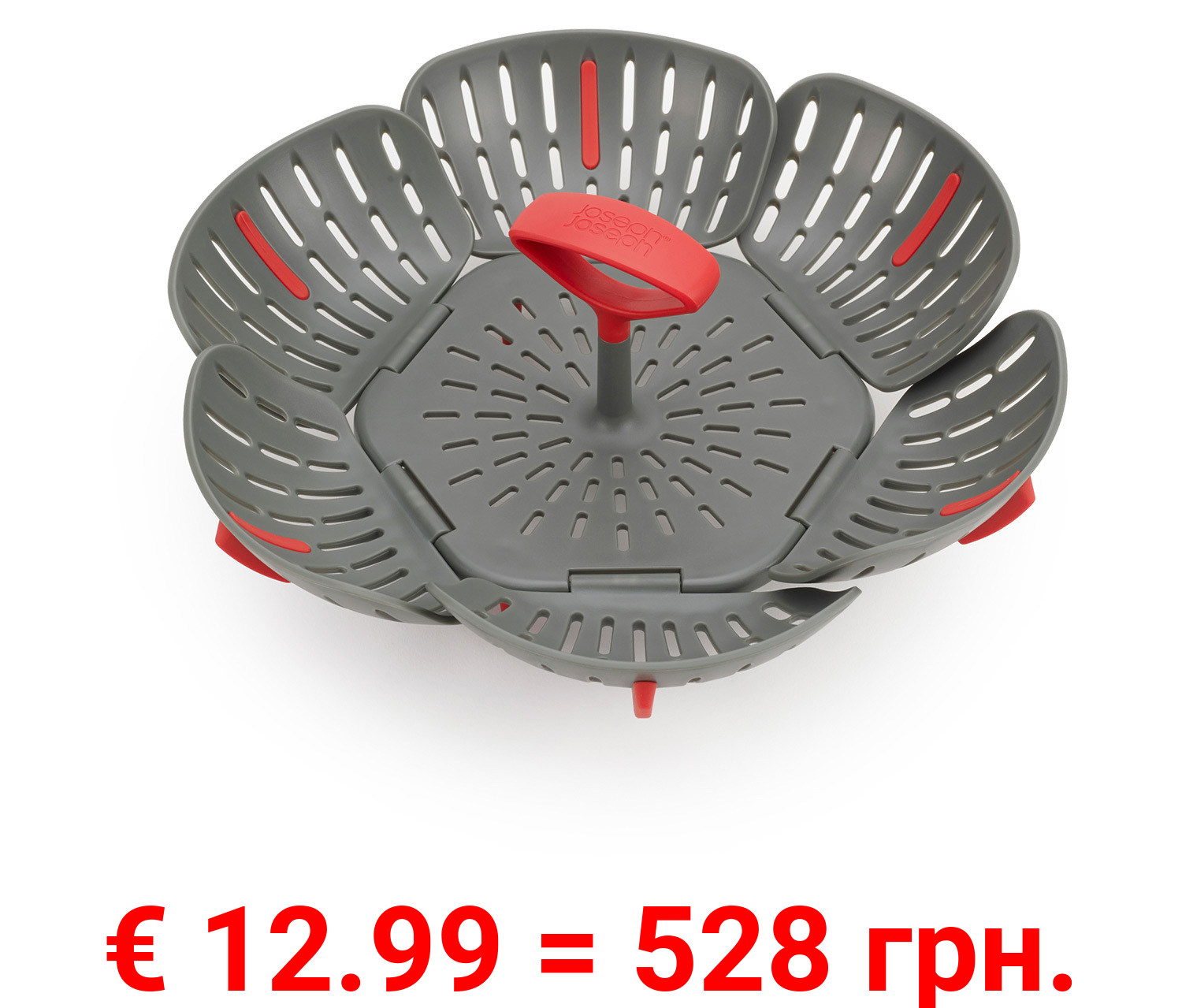 Joseph Joseph Duo Faltbarer Gareinsatz - Grau/Rot