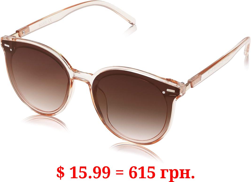 SOJOS Sunglasses Womens Trendy 2024 Classic Round Retro Vintage Shades Large Frame Sunnies SJ2067