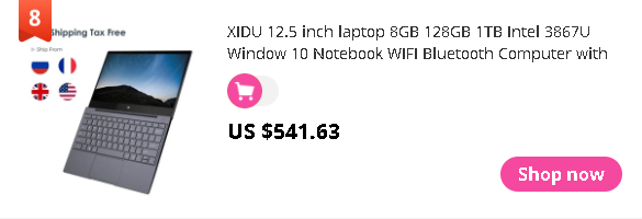 XIDU 12.5 inch laptop 8GB 128GB 1TB Intel 3867U Window 10 Notebook WIFI Bluetooth Computer with Backlit Keyboard For Business
