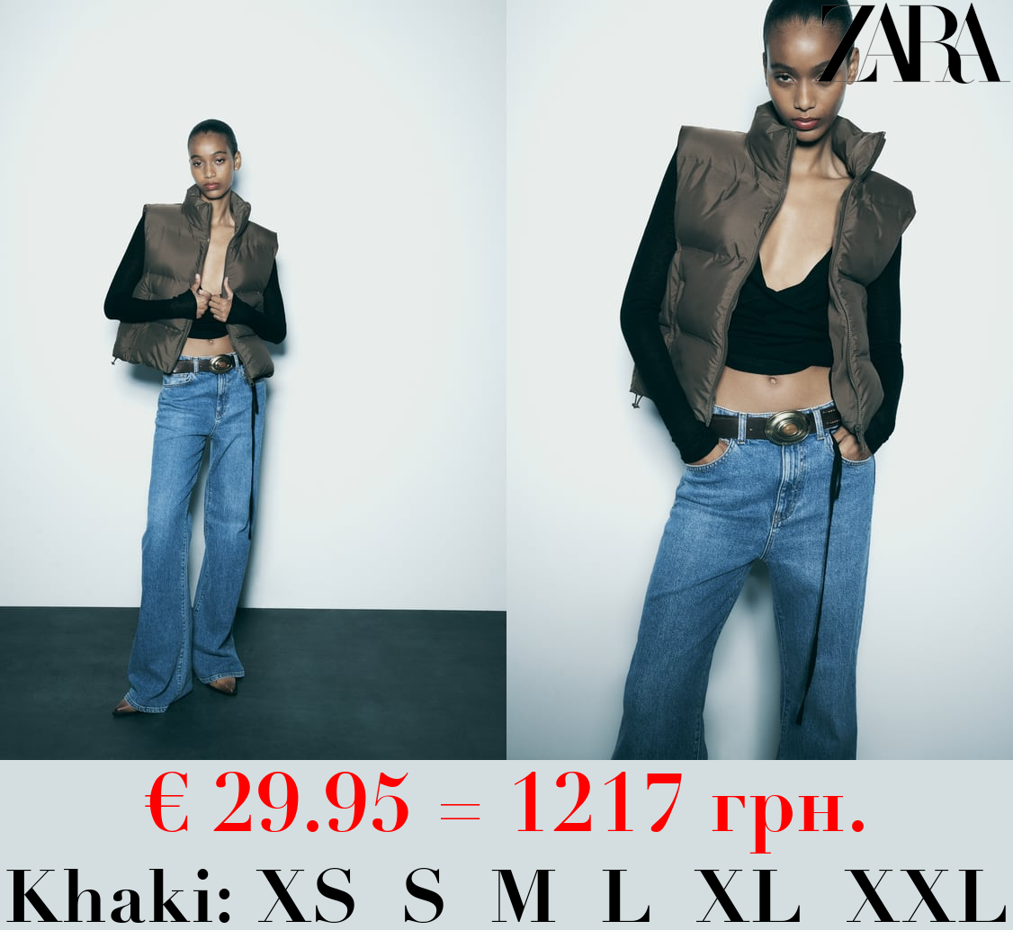 WATER AND WIND PROTECTION CROPPED PUFFER GILET