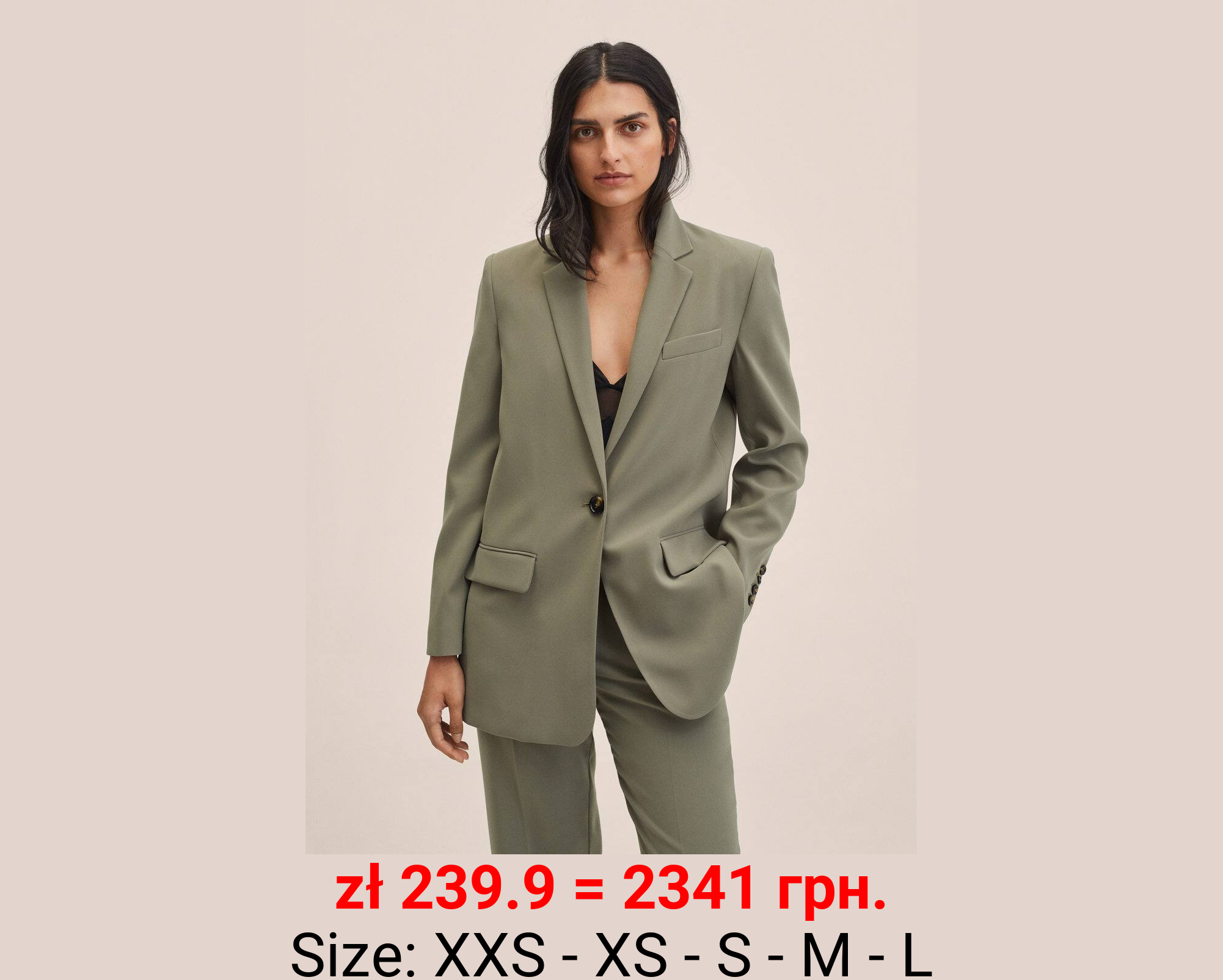 Americana traje oversize