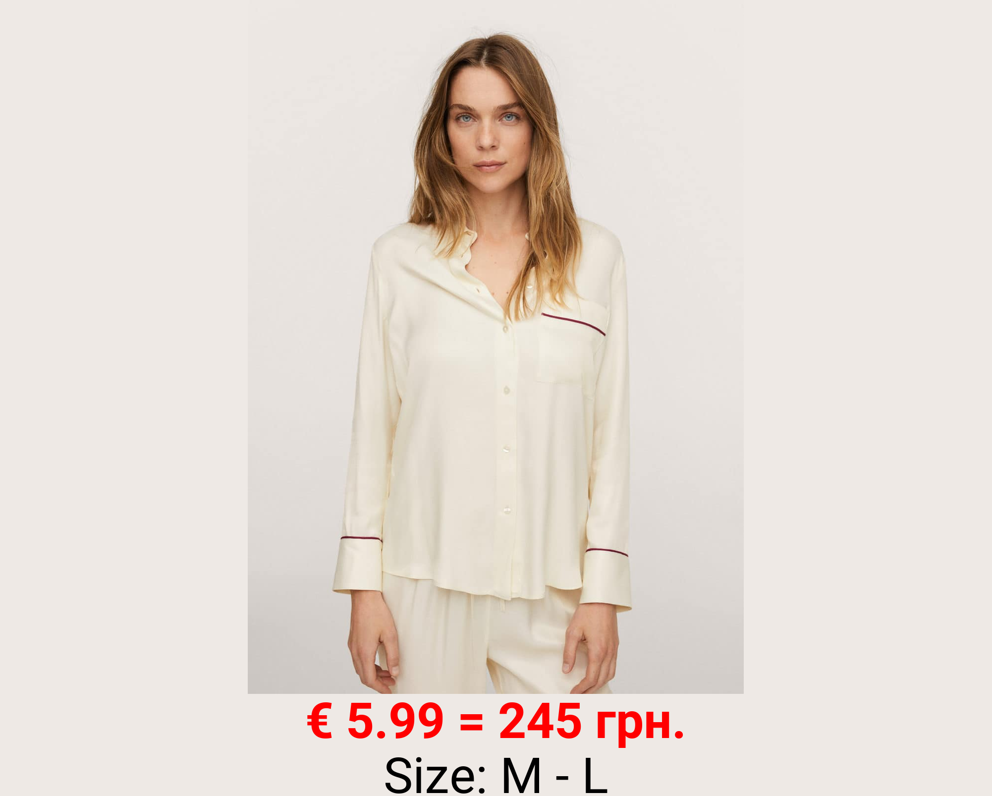 Camisa pijama satinada