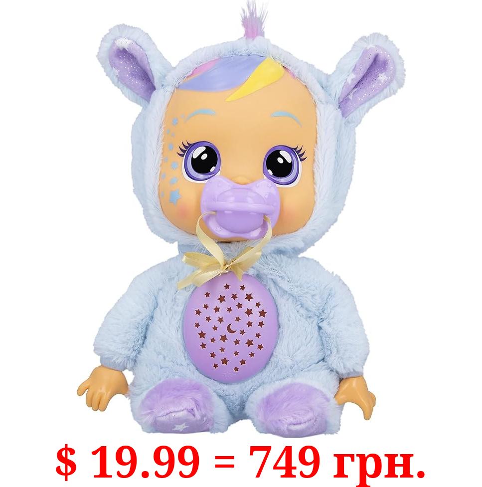 Cry Babies Goodnight Jenna - 12" Sleepytime Baby Doll | Plays 5 Lullabies and Night Light Starry Sky Projection , Blue