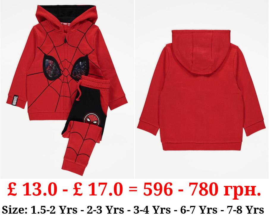 Marvel Spider-Man Zip Through Hoodie and Joggers Outfit