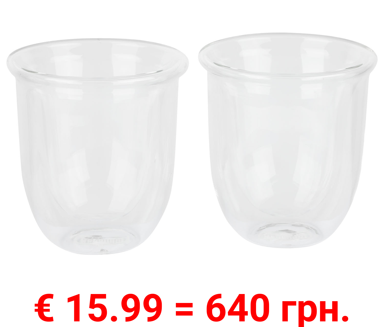 Delonghi Cappuccino Gläser, 270 ml, 2er Set