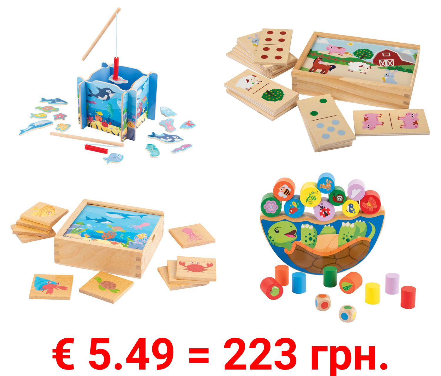 Playtive Spiele, aus Echtholz