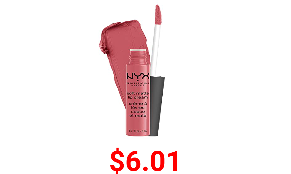 NYX PROFESSIONAL MAKEUP Soft Matte Lip Cream, Lightweight Liquid Lipstick - Cannes (Matte Muted Mauve)