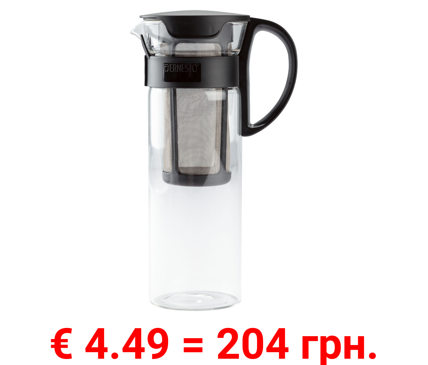 ERNESTO® Cold Brew Kaffeebereiter, aus Glas, mit integriertem Filter