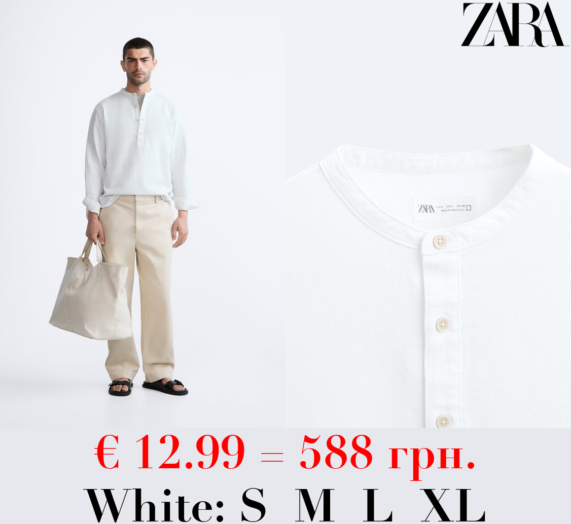 STAND-UP COLLAR SHIRT