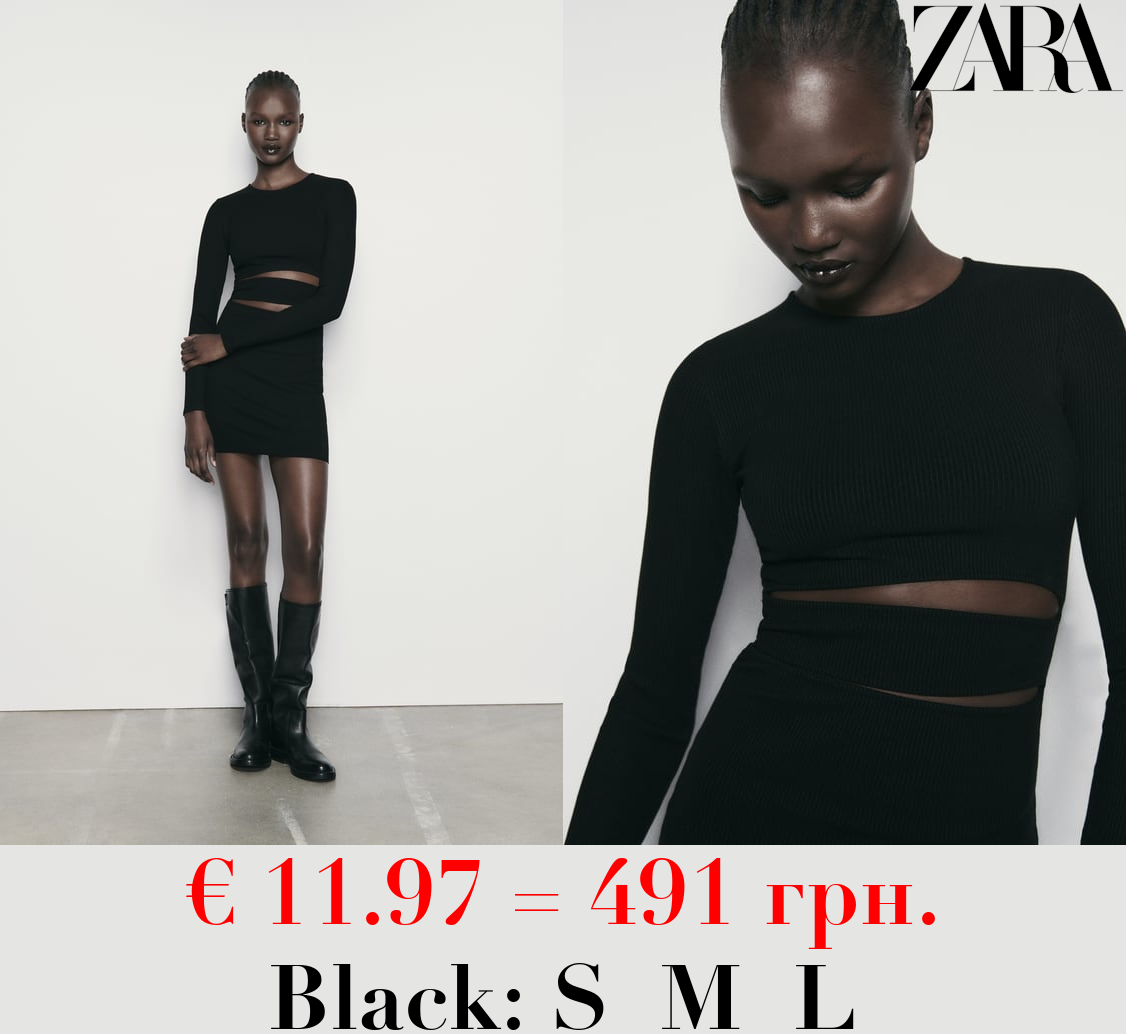 MINI DRESS WITH CUT-OUT DETAIL