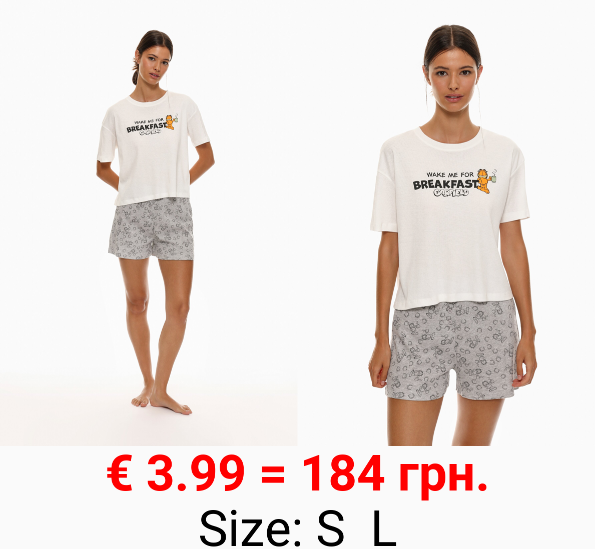 Garfield ©Nickelodeon ribbed short pyjamas