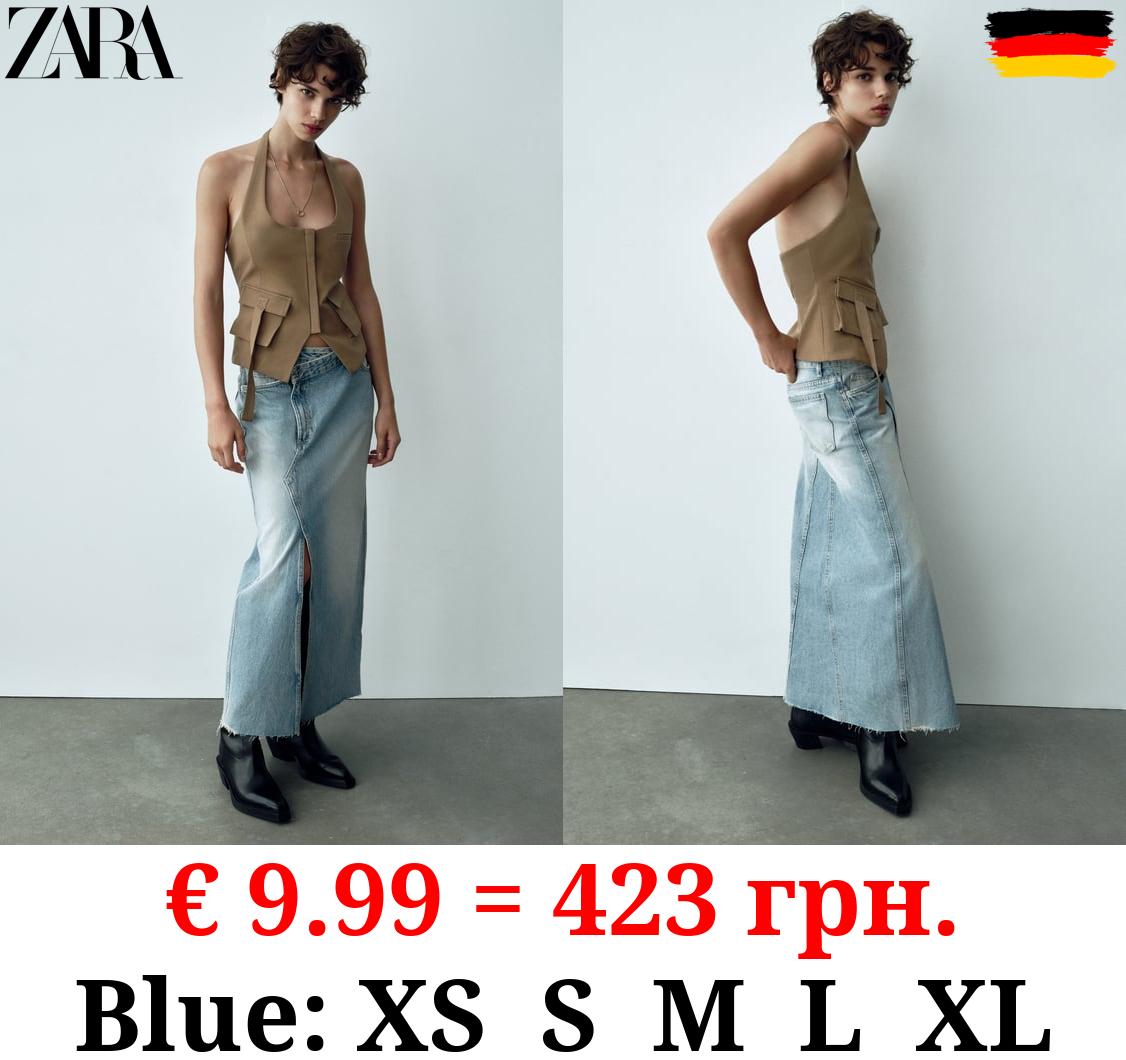 LONG DENIM TRF SKIRT