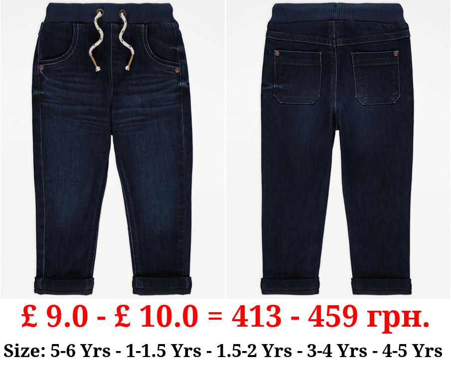 Indigo Dark Wash Relaxed Jeans