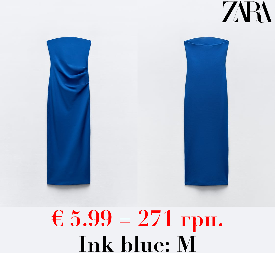 STRAPLESS MIDI DRESS