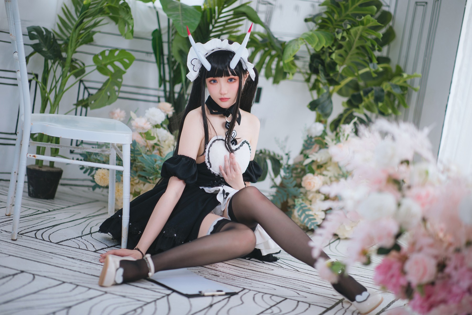 Cosplay 瓜希酱 能代女仆 16