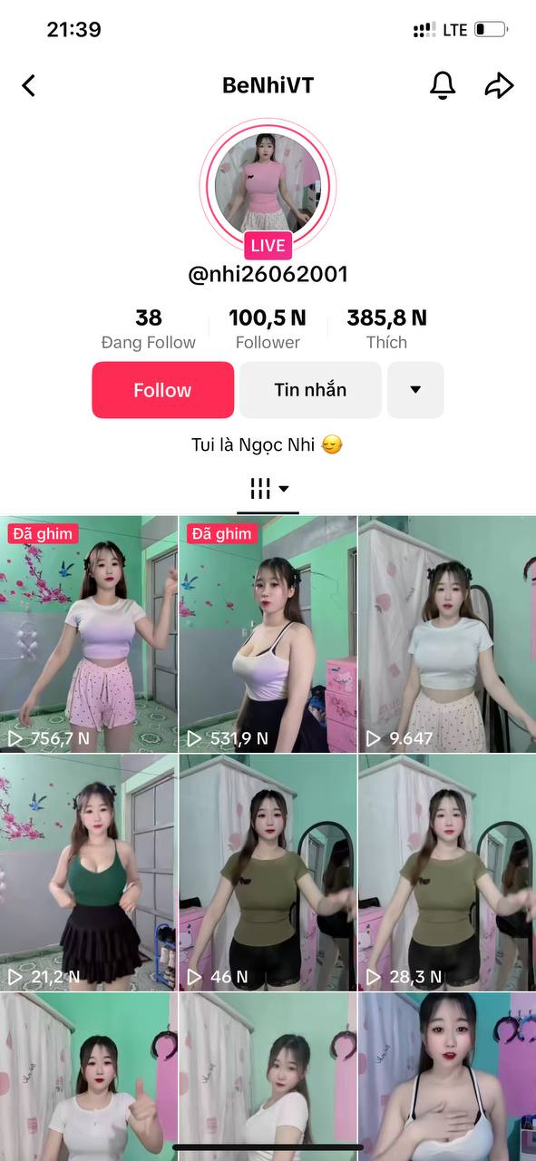 Hóng phốt hot tiktoker 100k follow Huệ Nhi lộ clip hot show hàng Zalo