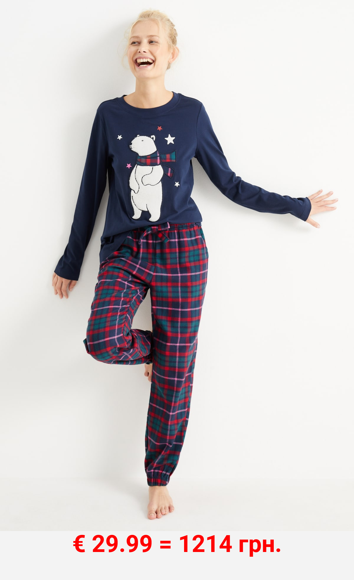 Pyjama mit Flanellhose