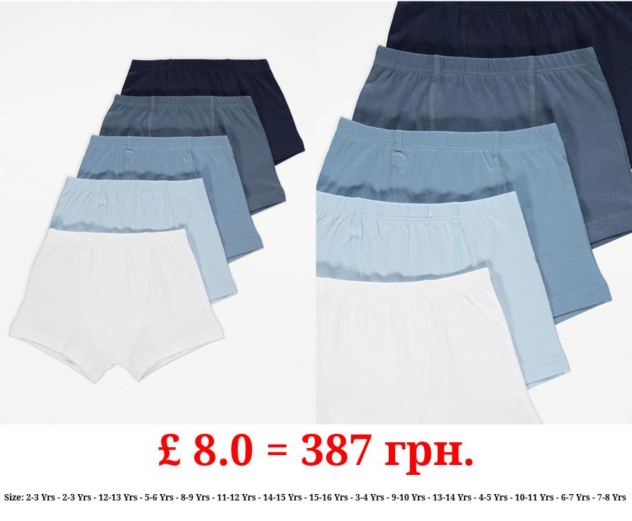 Assorted Plain Trunks 5 Pack