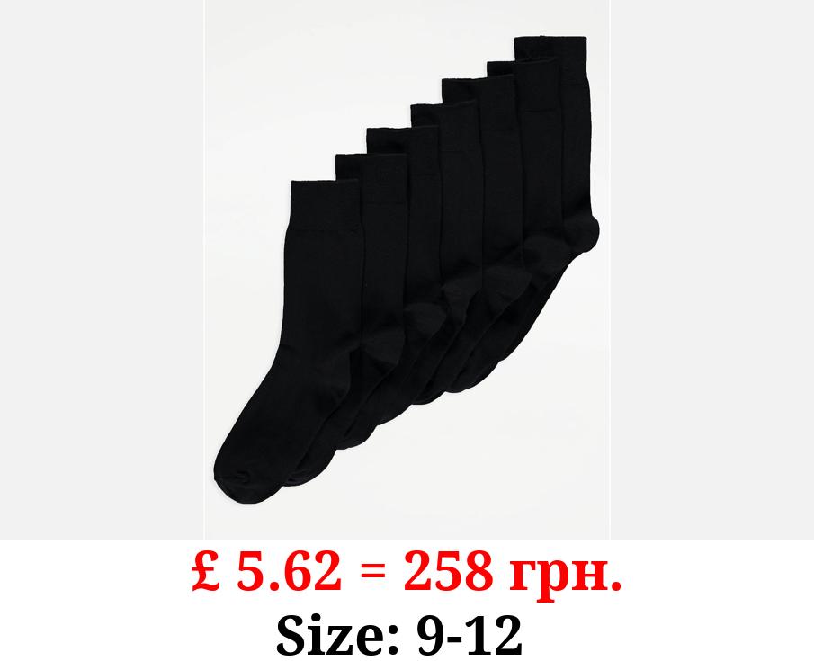 Black Ankle Socks 7 Pack