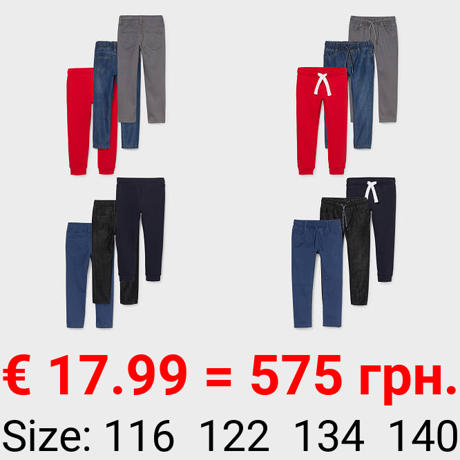 Multipack 6er - Slim Jeans, Baumwollhose und Jogginghose