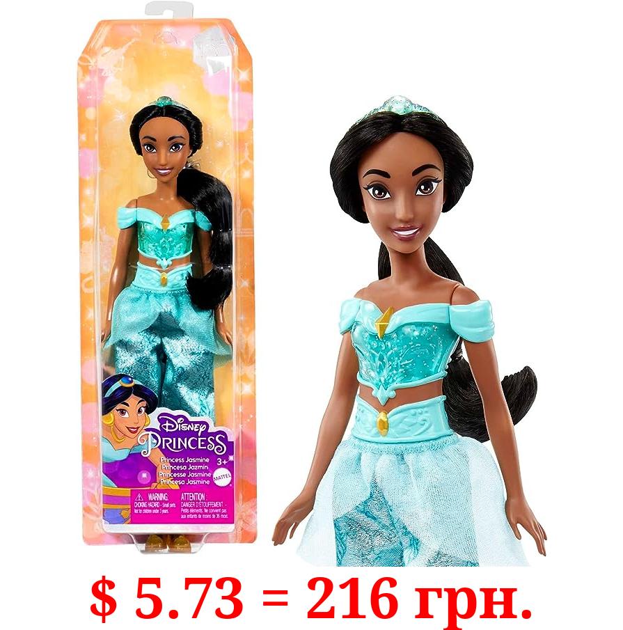 Mattel Disney Princess Dolls,Jasmine Posable Fashion Doll with Sparkling Clothing and Accessories,Disney Movie Toys