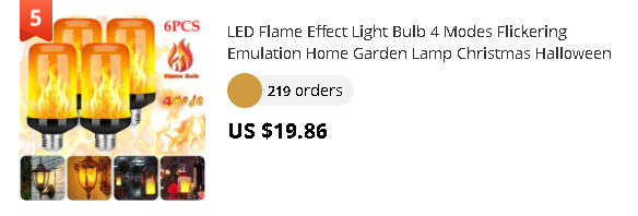 LED Flame Effect Light Bulb 4 Modes Flickering Emulation Home Garden Lamp Christmas Halloween Decor Light E27 Flame Bulbs Lights
