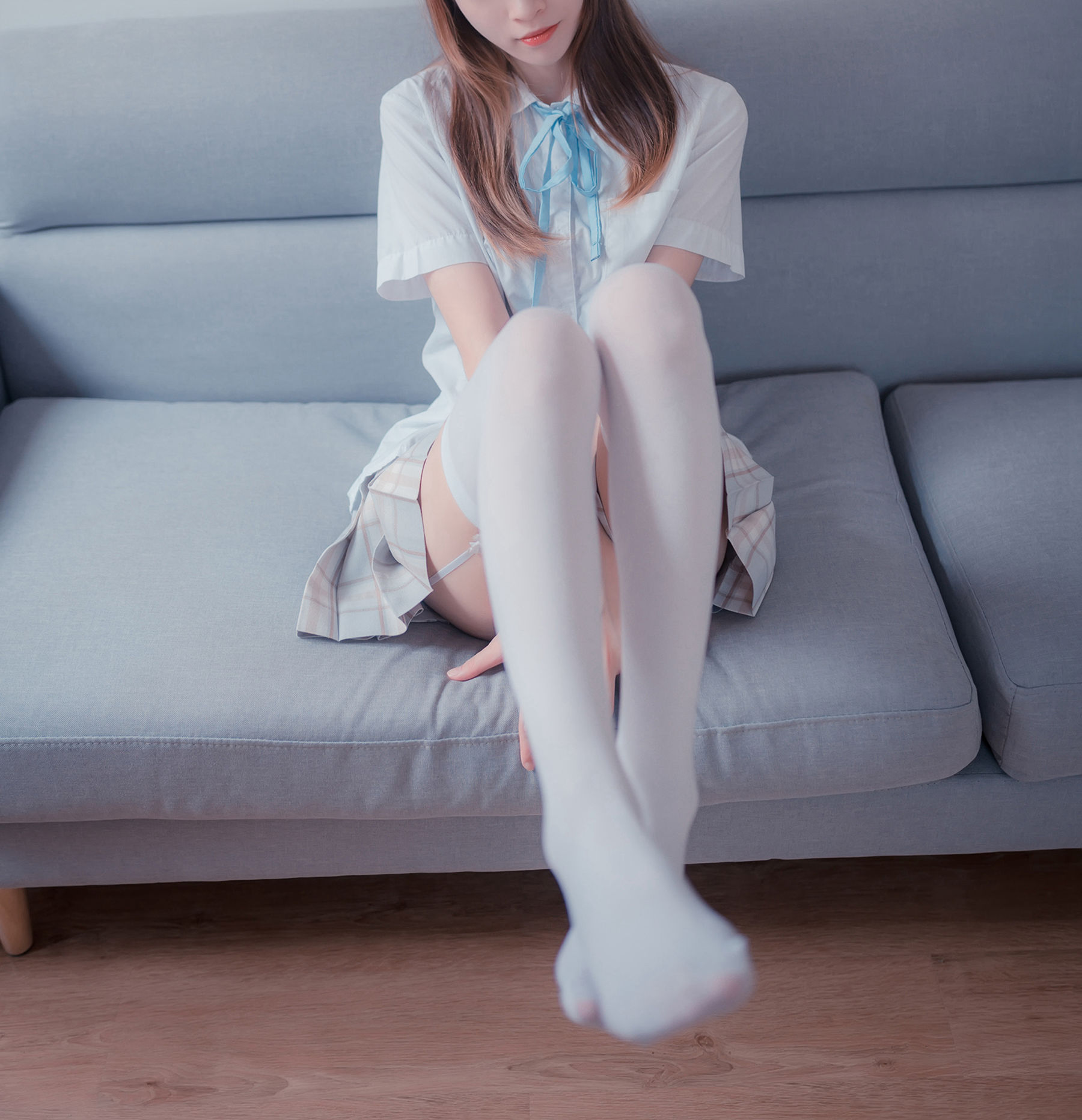 [风之领域]_NO.065_祖木子_格子裙吊带白丝-写真图集共47P 3