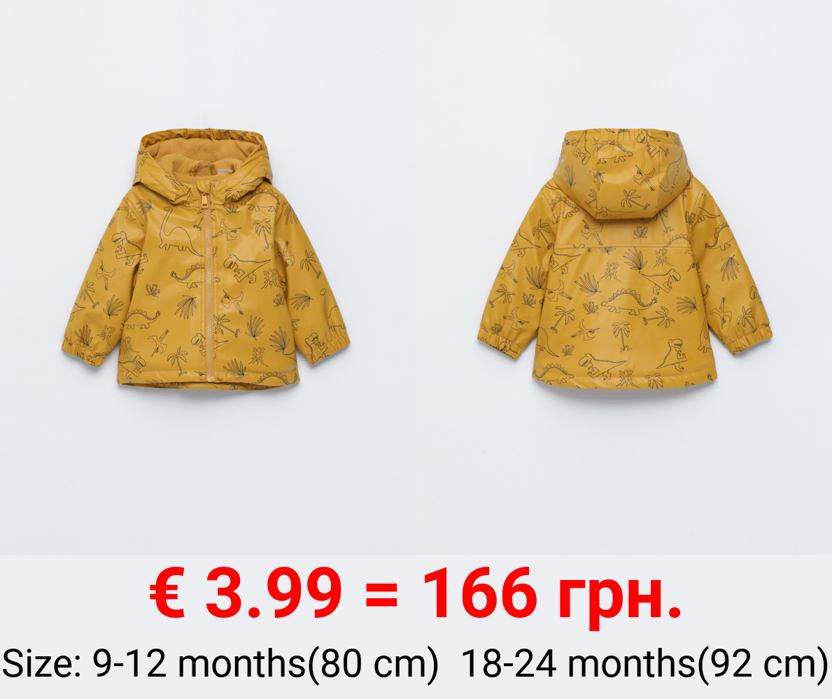 Printed rubberised parka