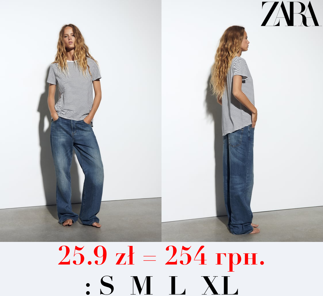 BASIC T-SHIRT WITH ASYMMETRIC HEM