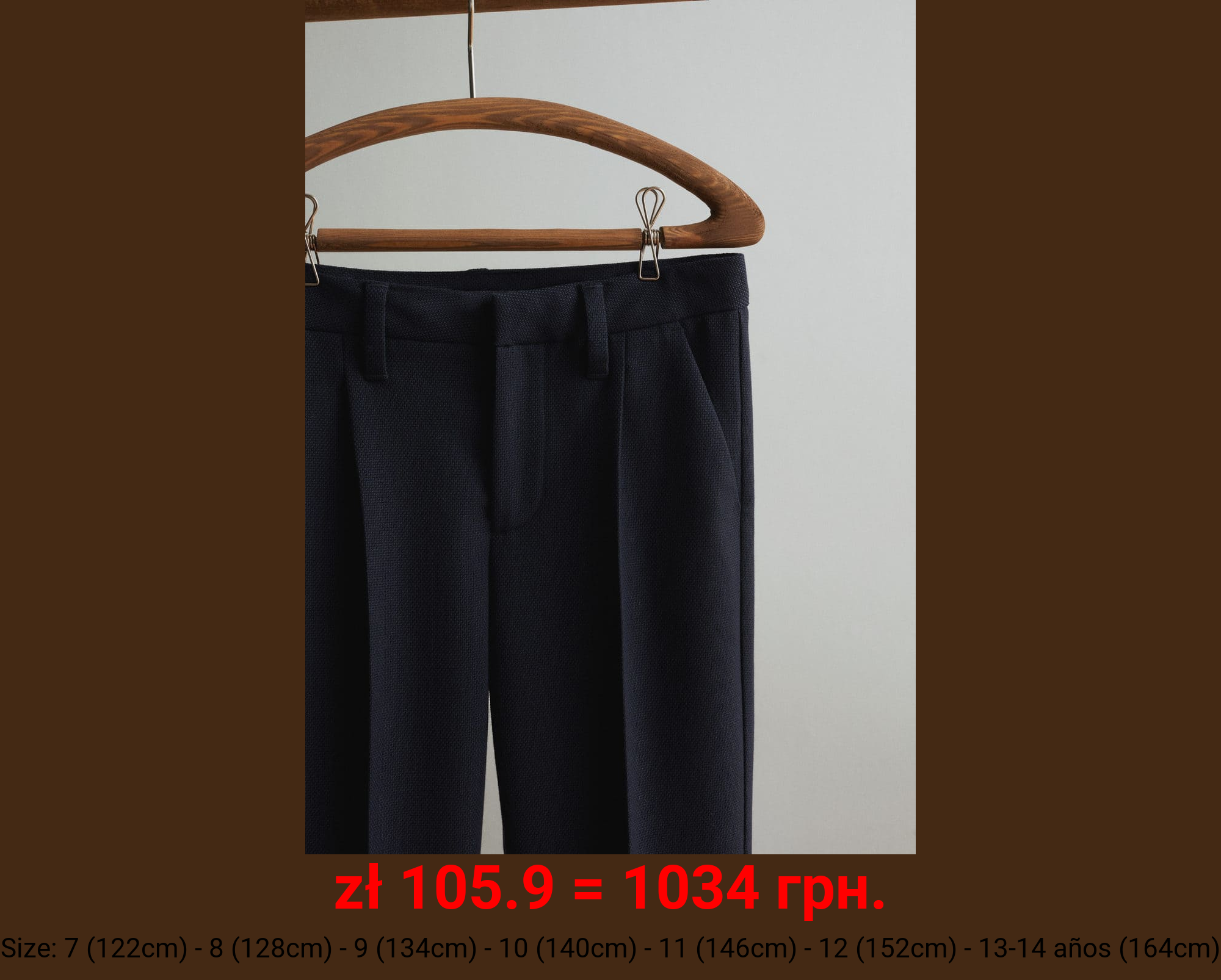 Pantalón traje regular fit textura