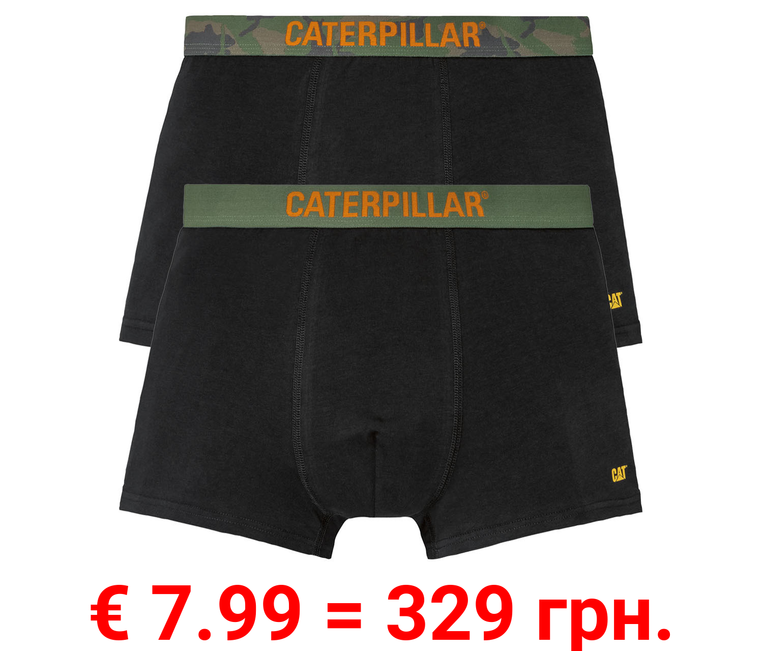 Caterpillar Herren Boxershorts, 2 Stück, mit Baumwolle