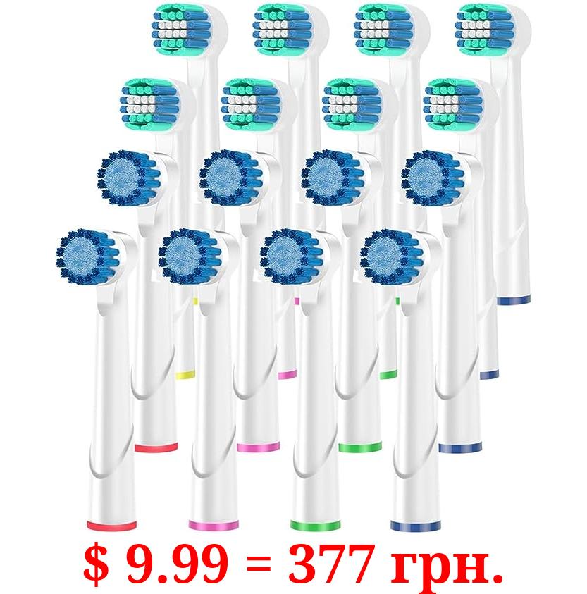KHBD Replacement Brush Heads for Oral B, Pack of 8 Precision Clean, 8 Sensitive Clean Gum Care, Electric Toothbrush Replacement Toothbrush Heads for Oral-b Vitality - 16 Pack