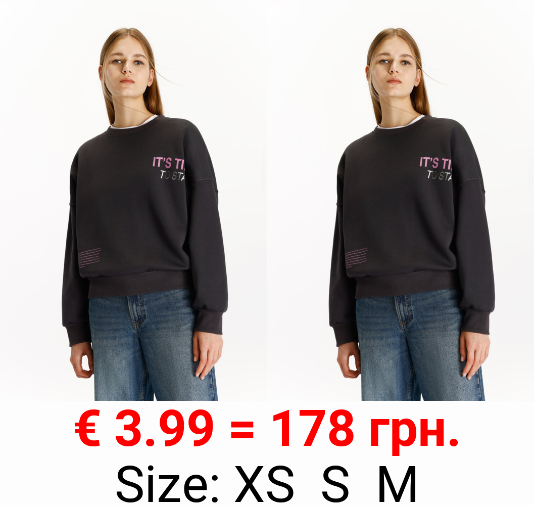 Metallic print sweatshirt