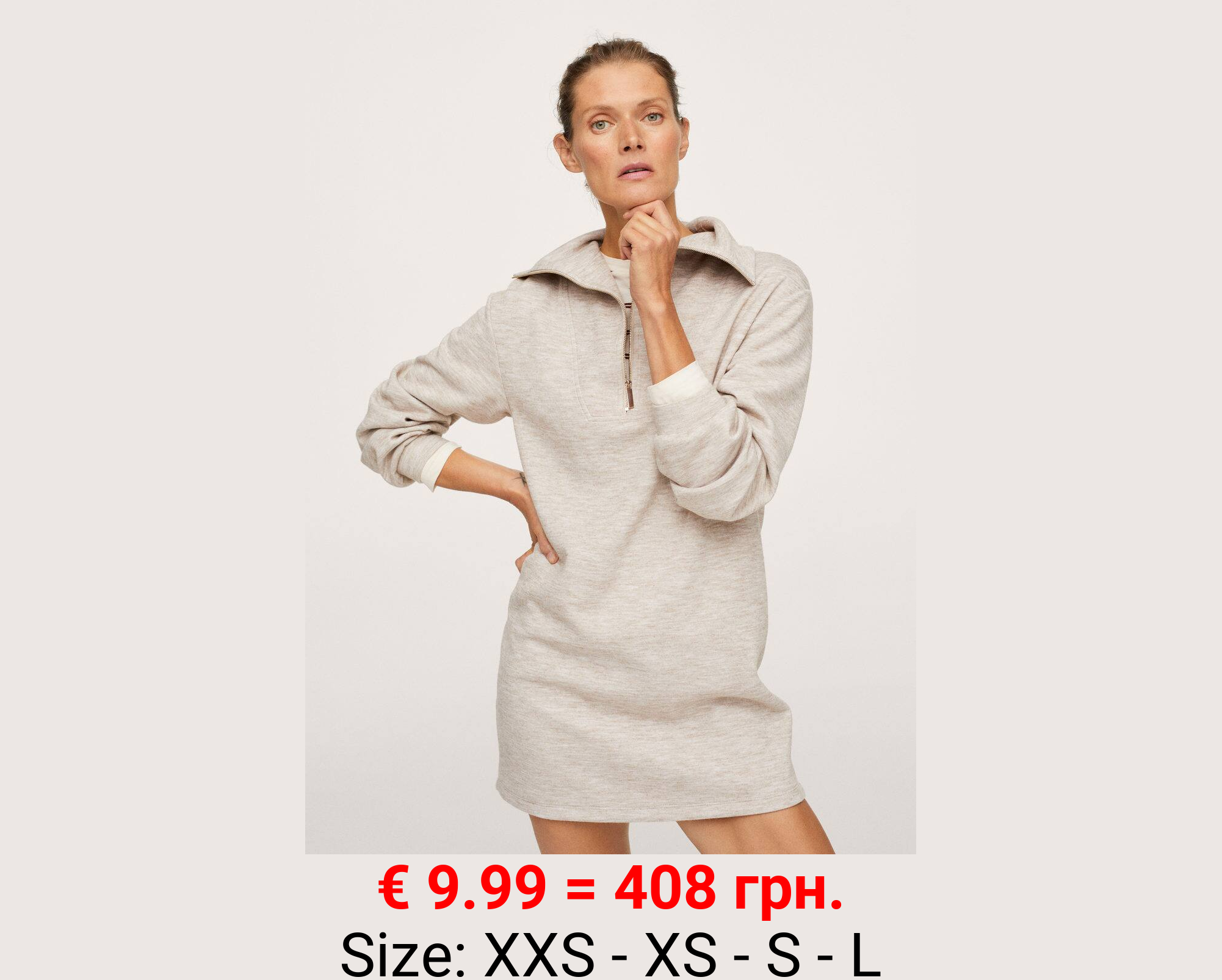 Vestido punto jaspeado