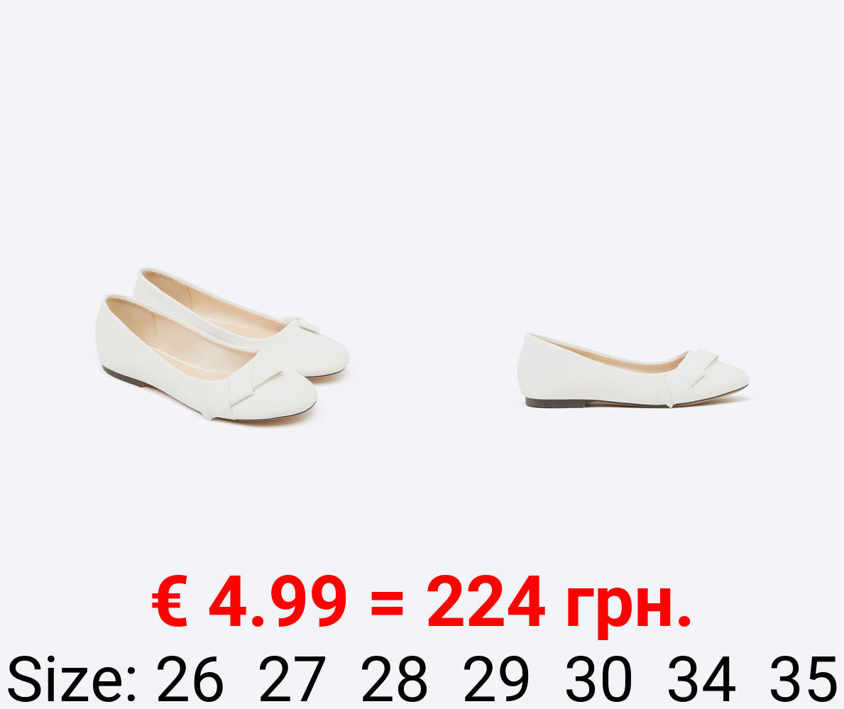 Ballet flats with side bow