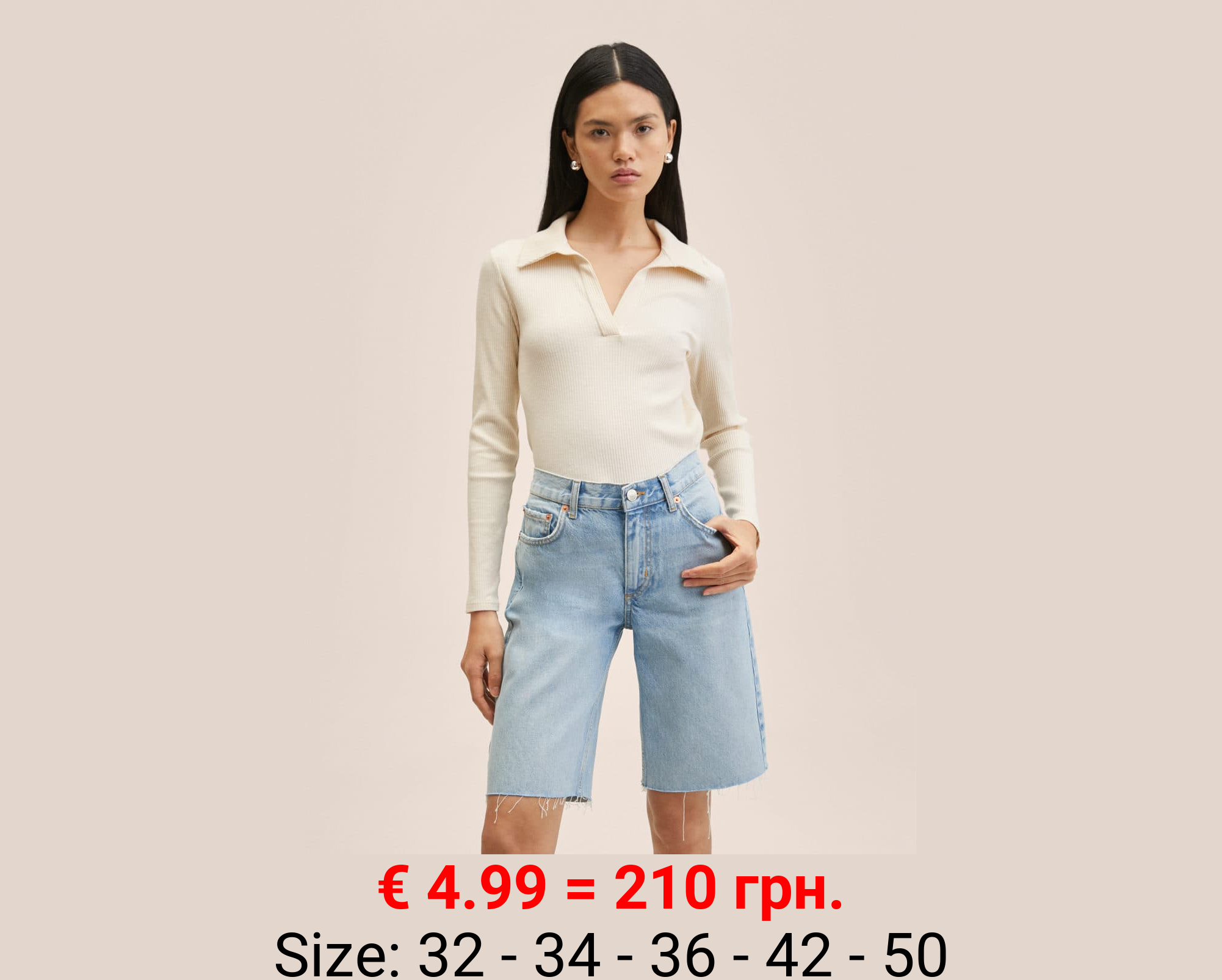 Bermudas vaqueras bajo deshilachado