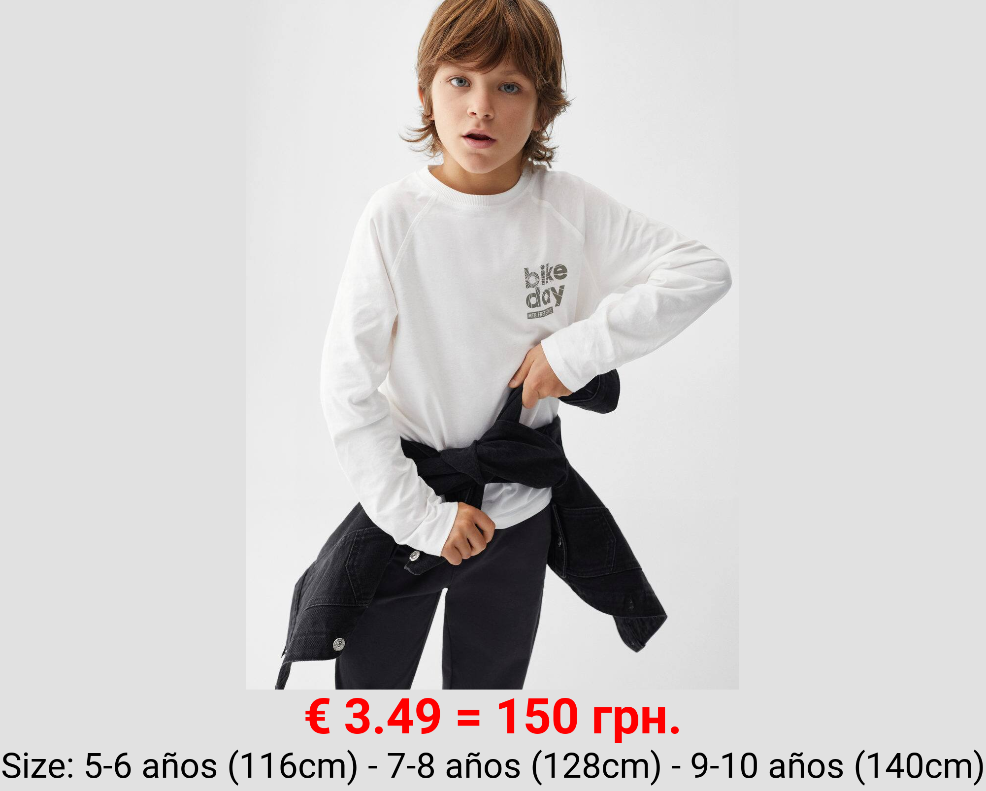 Camiseta algodón manga larga