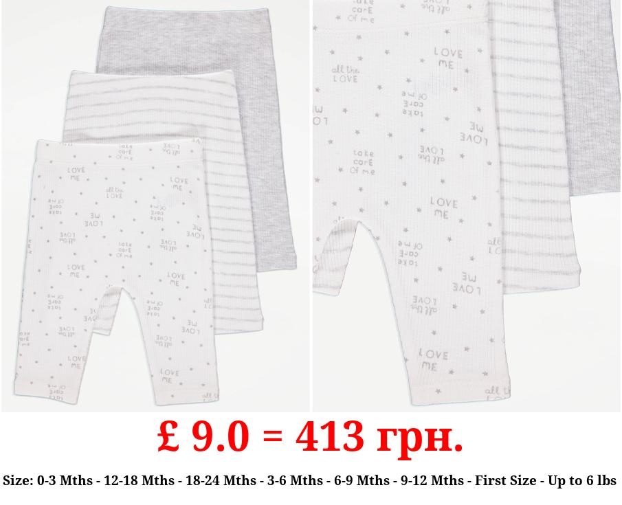 All The Love Ribbed Leggings 3 Pack