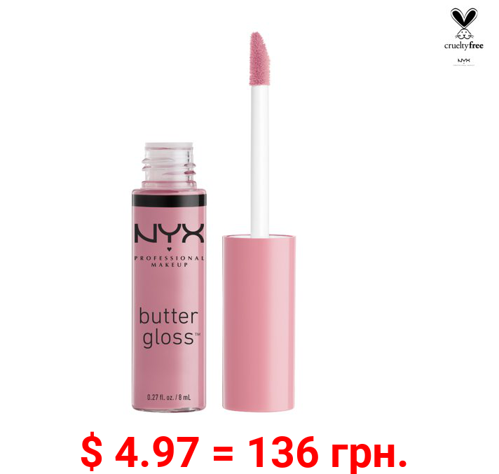 NYX Professional Makeup Butter Gloss, non-sticky Lip Gloss,Eclair, 0.27 Oz