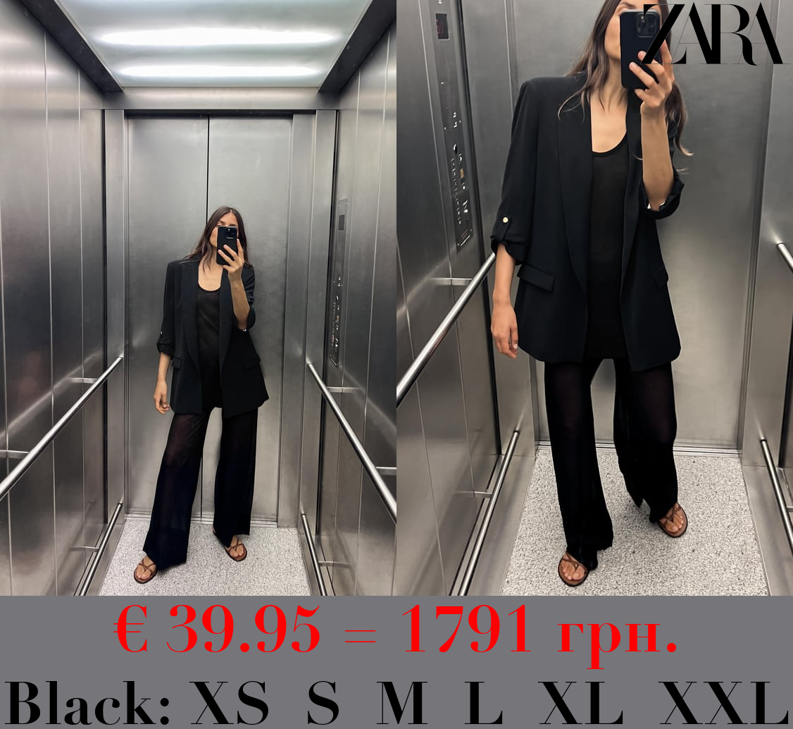 BLAZER WITH ROLLED-UP SLEEVES