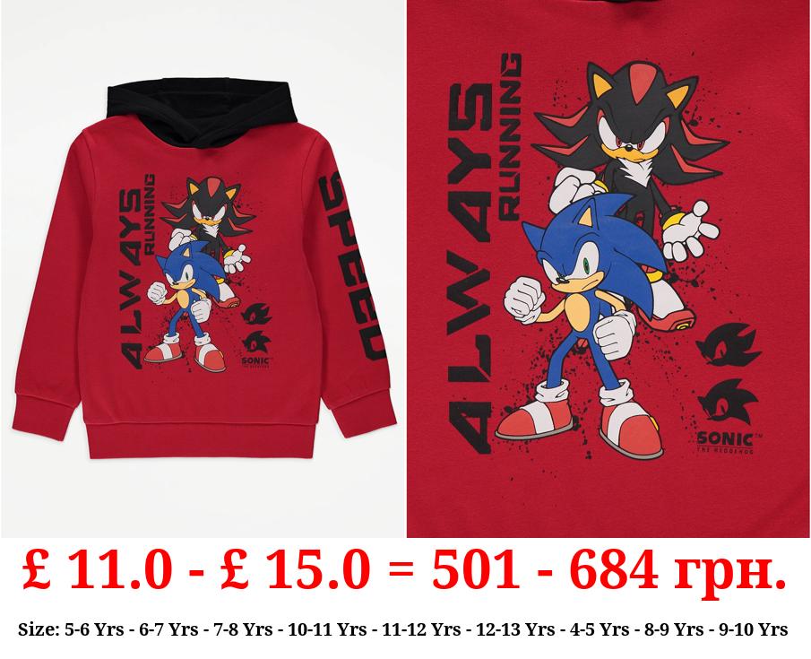 Sonic The Hedgehog Red Graphic Hoodie