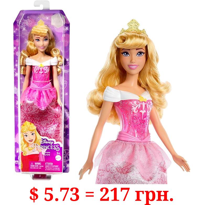 Mattel Disney Princess Dolls, Aurora Sleeping Beauty Posable Fashion Doll with Sparkling Clothing and Accessories, Mattel Disney Movie Toys