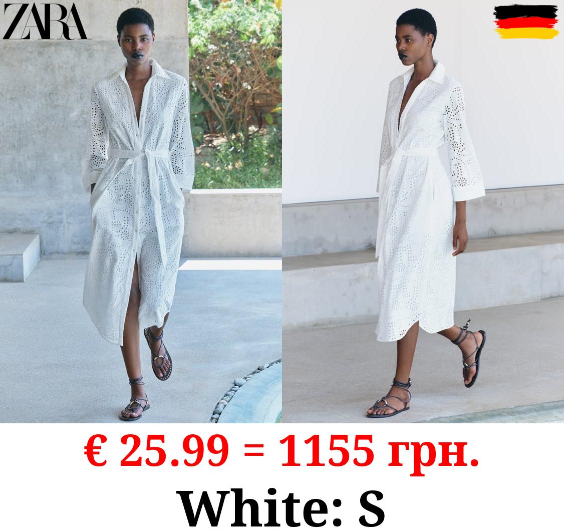 ZW COLLECTION CUTWORK EMBROIDERY DRESS