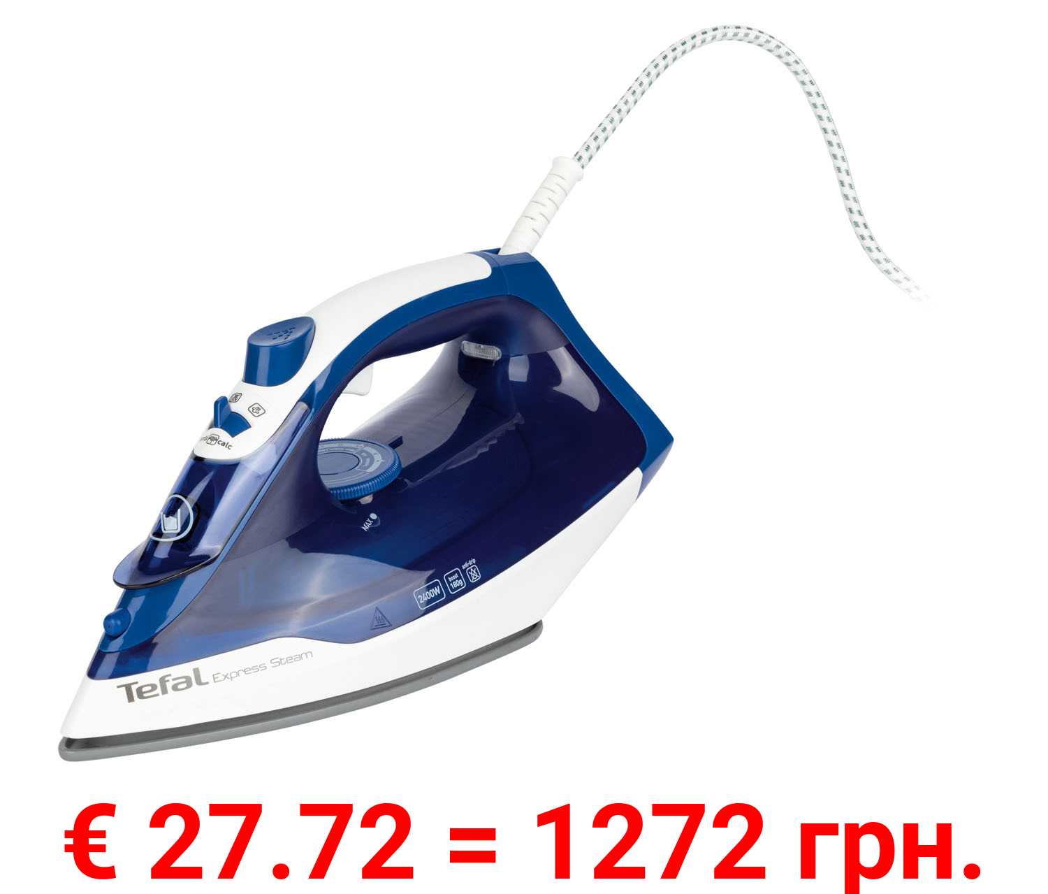 Tefal Dampfbügeleisen »Express Steam FV2838«, Tropfstopp, 270 ml