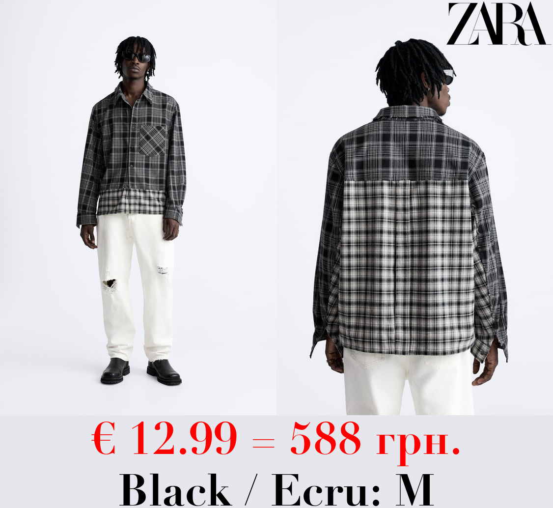 CONTRAST CHECK OVERSHIRT