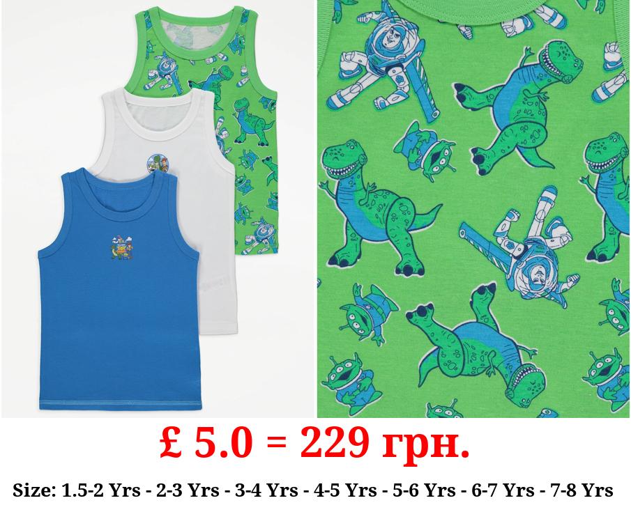 Disney Toy Story Character Print Vests 3 Pack