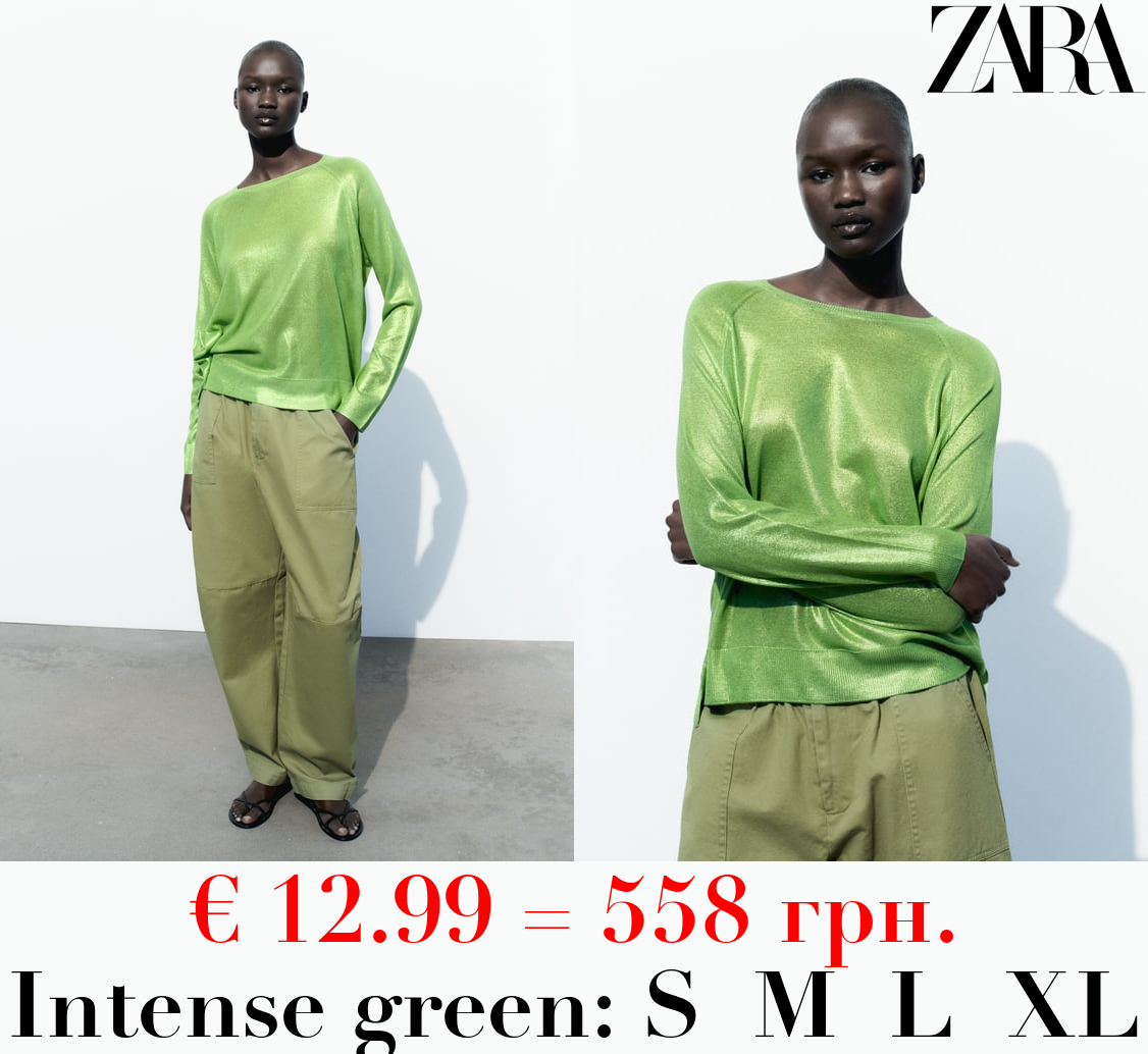 FINE KNIT FOIL SWEATER