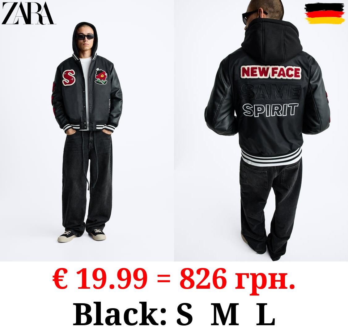 BOMBER JACKET WITH PATCHES