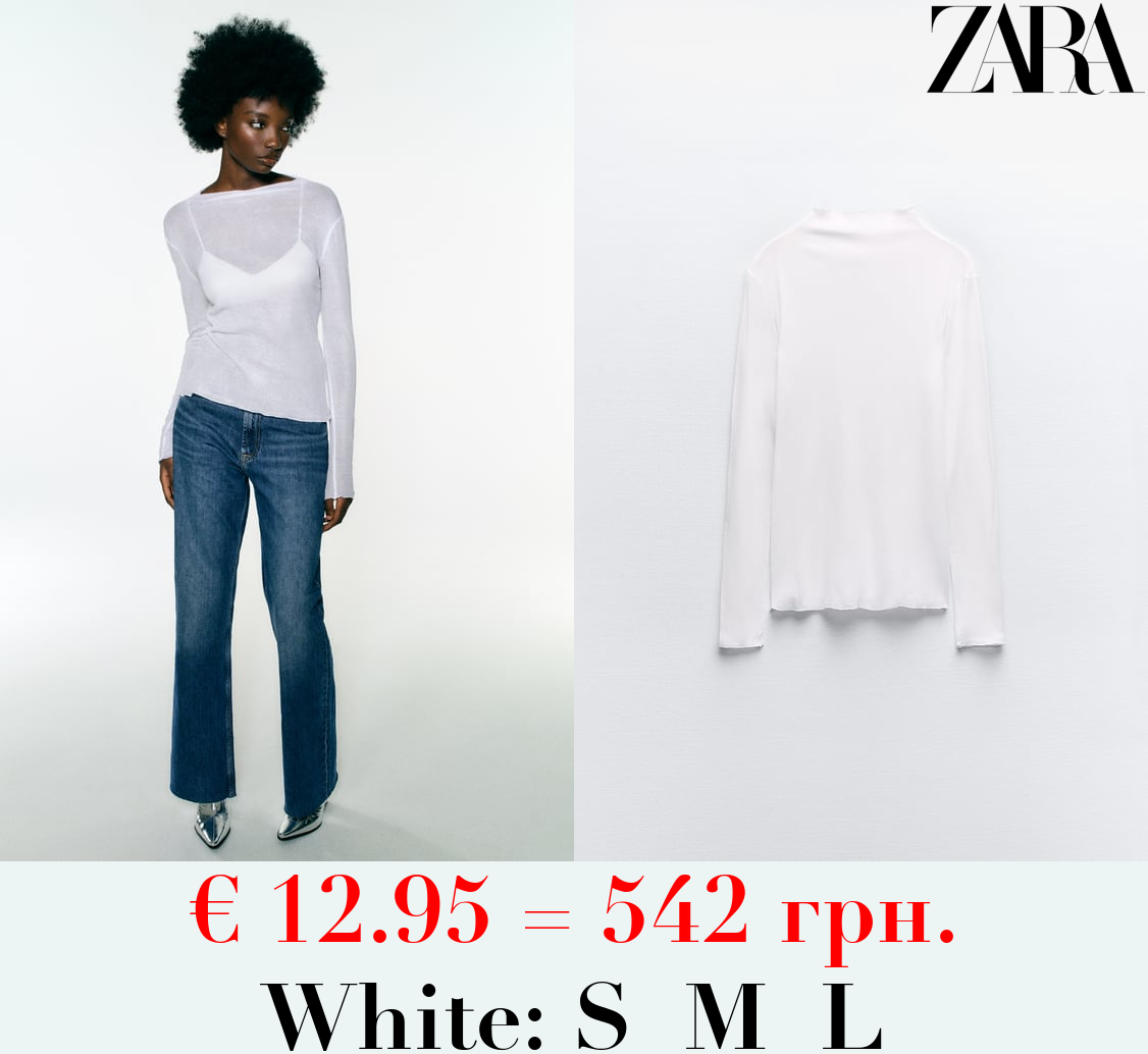 SEMI-SHEER CREPE COTTON TOP