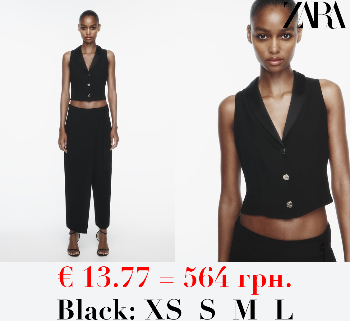 CONTRAST WAISTCOAT TOP